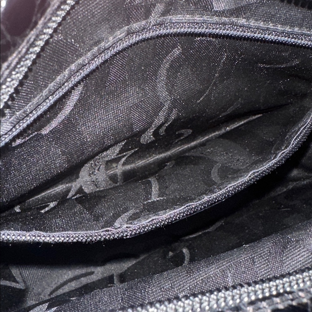 Salvatore Ferragamo Black Croc-Embossed Crossbody Bag - Picture 12 of 15